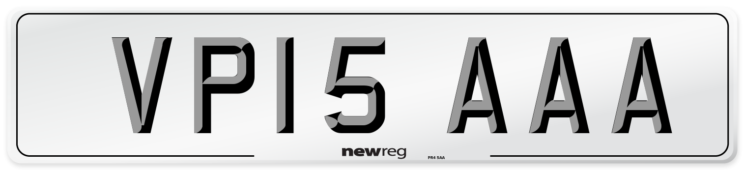 VP15 AAA Number Plate from New Reg